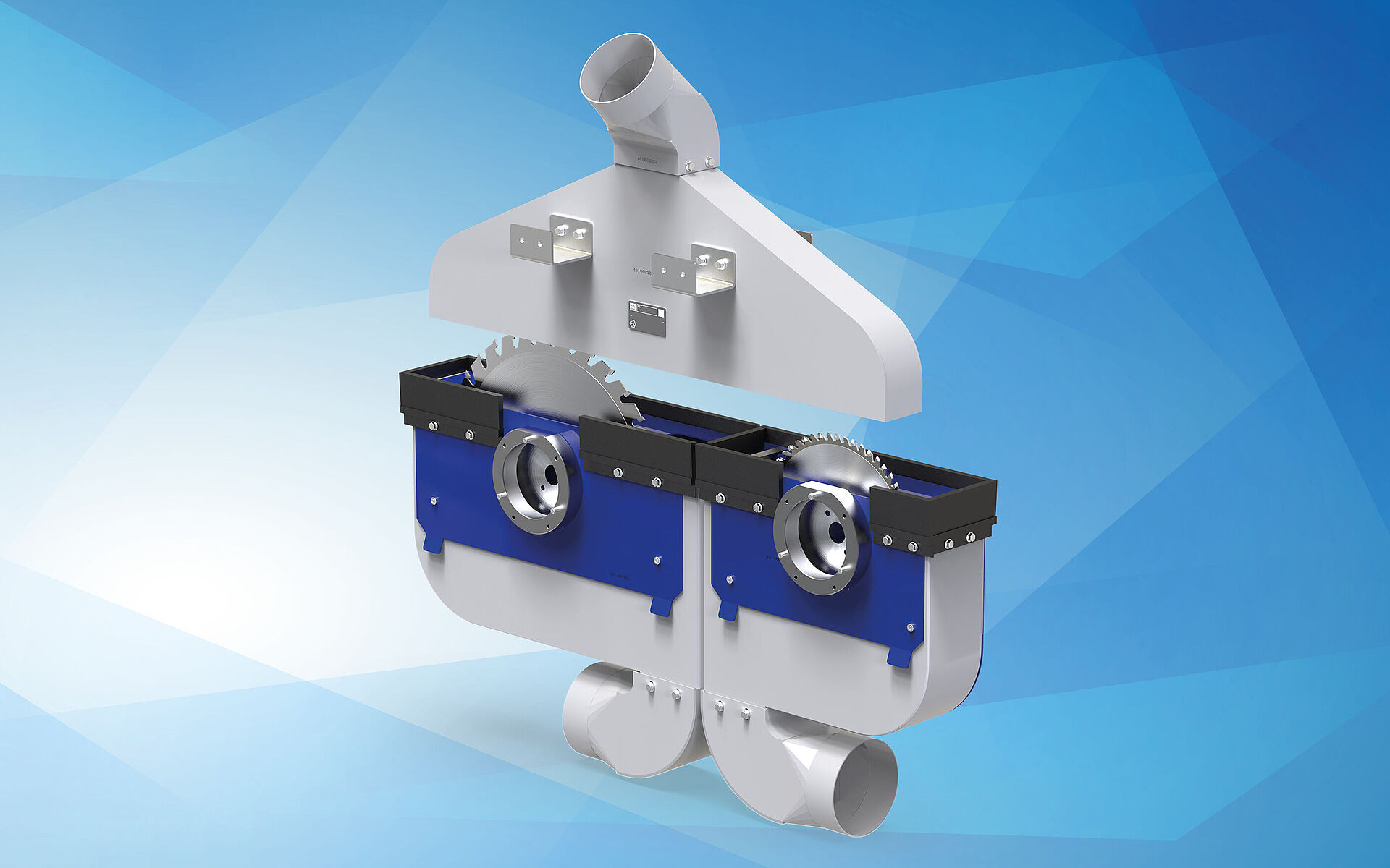 Leitz Splitting saw with upper part, scoring circular sawblade and main circular sawblade